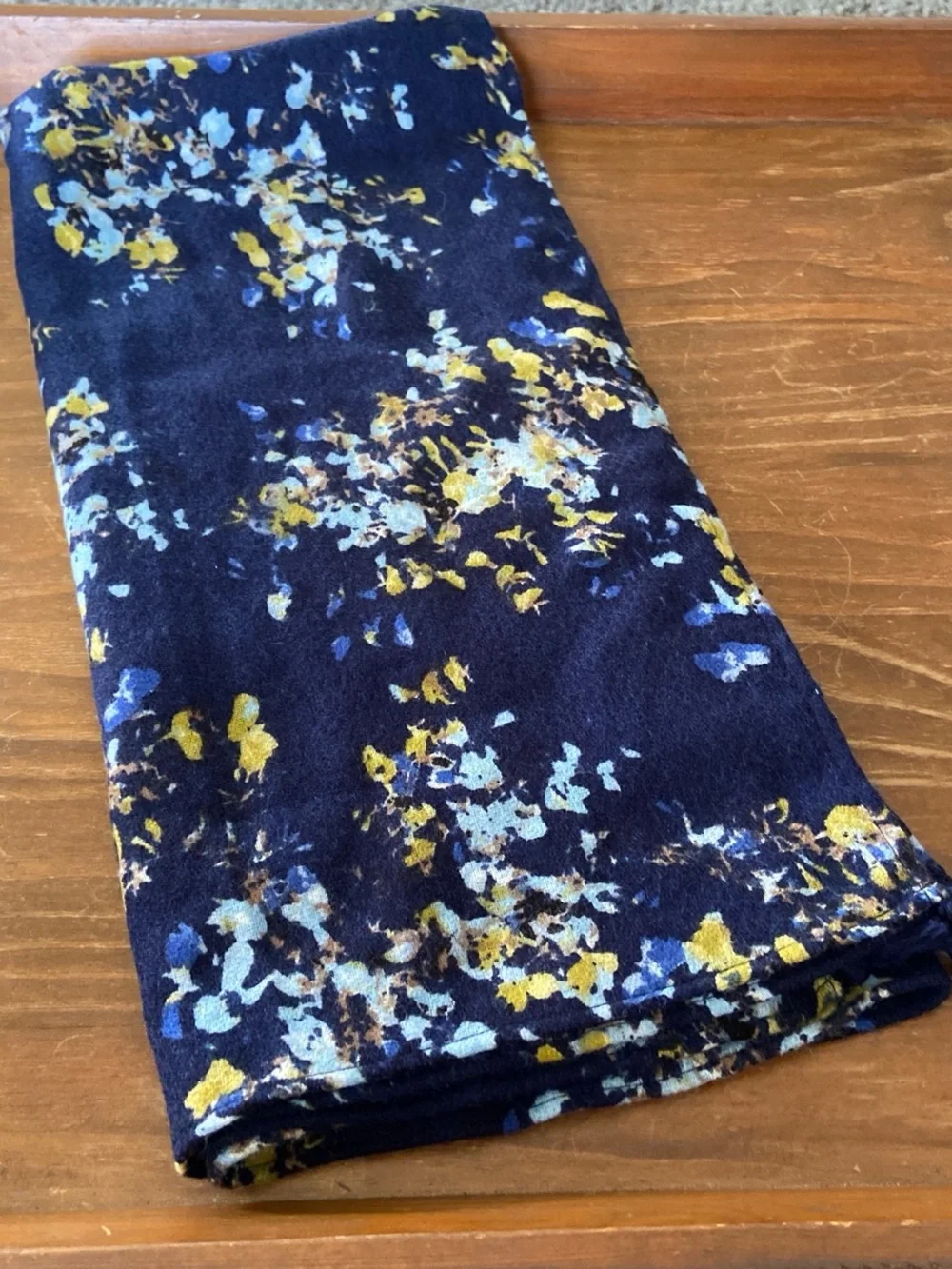 J Jill Women’s Navy Floral Print Scarf